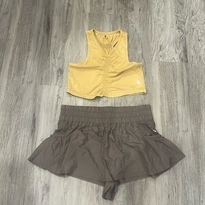 FP Movement Brown Athletic Shorts